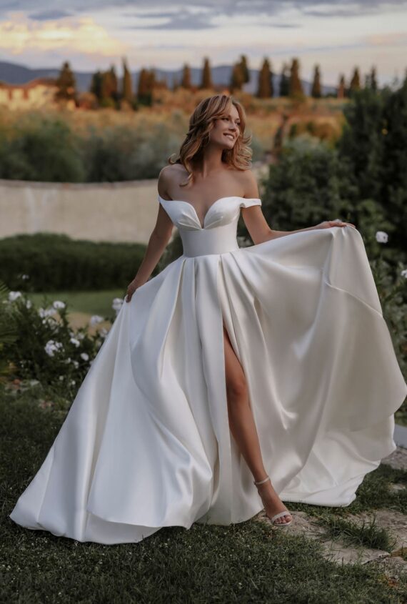 Vestido liso perlado