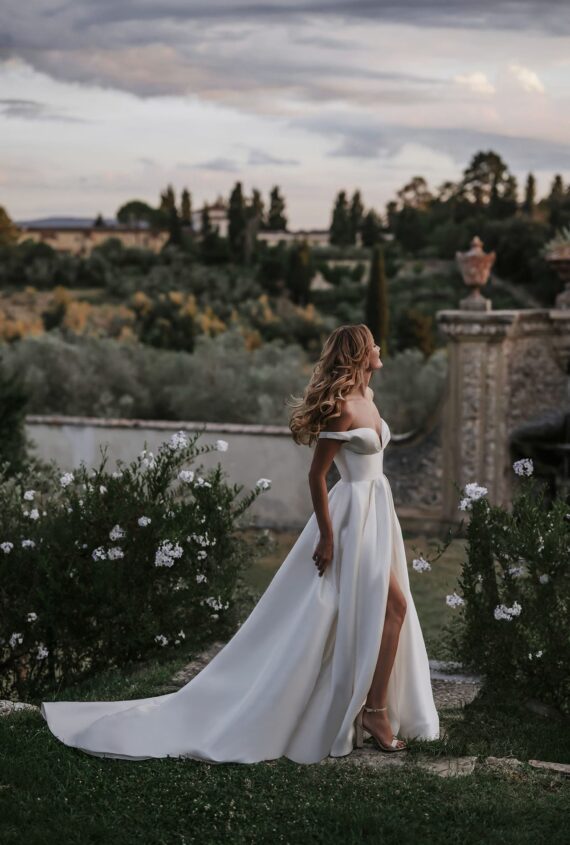 Vestido liso perlado